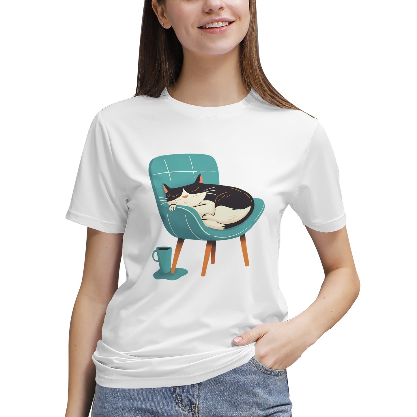 Kitten sleep on the chair T-Shirt