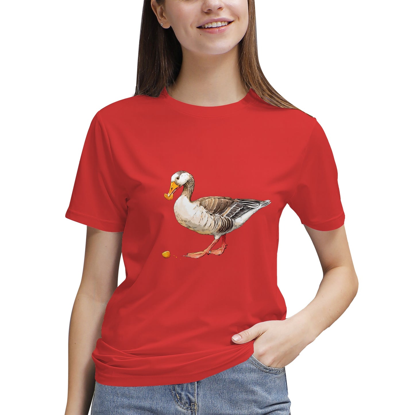 Realistic Goose Eating- Vivispark T-shirt