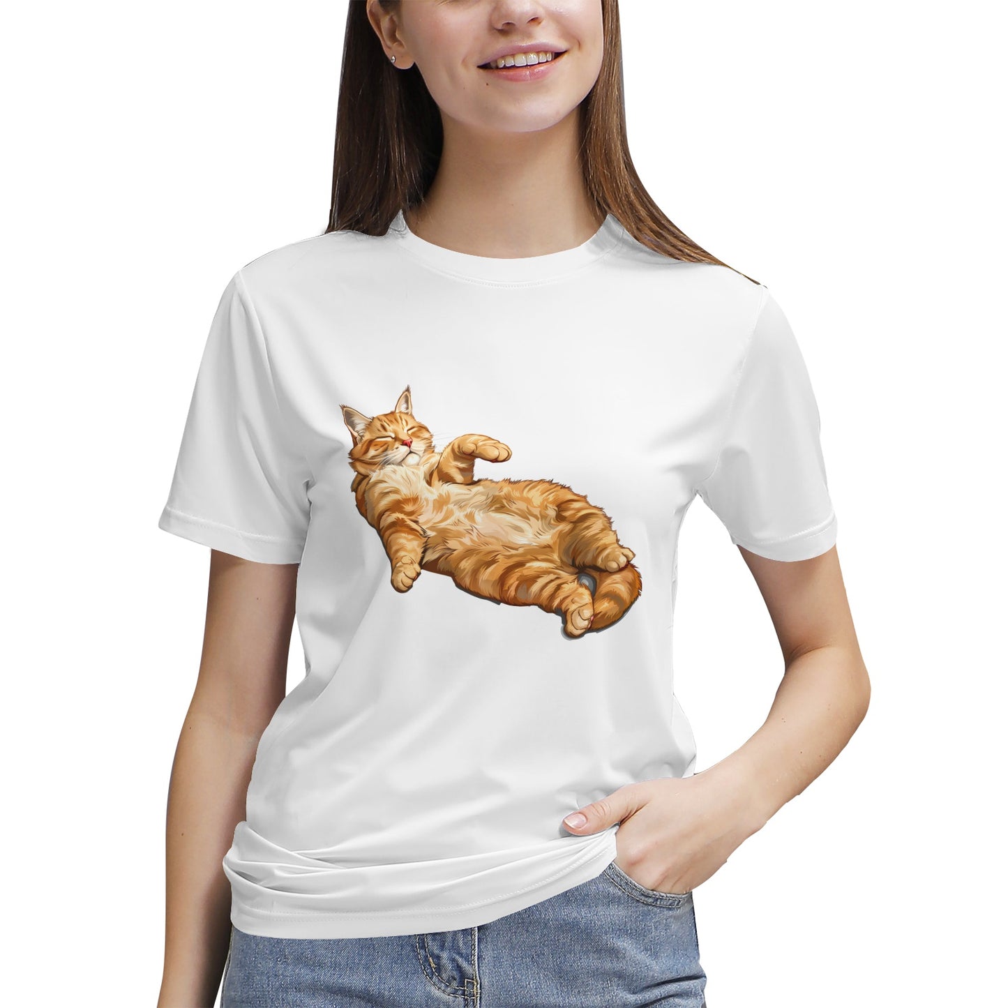 Relaxed Ginger Cat- Vivispark T-Shirt