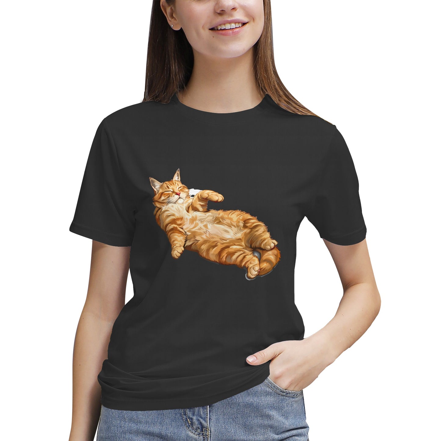 Relaxed Ginger Cat- Vivispark T-Shirt